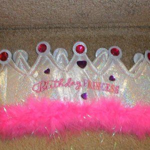 Youth size Birthday Princess plush Crown party hat